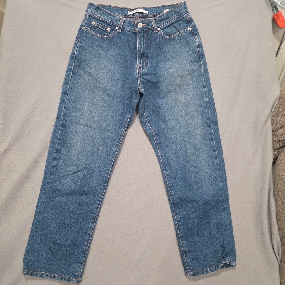 Tommy Hilfiger Vintage 90s High Waisted Straight Leg Jeans Medium Wash Size 4